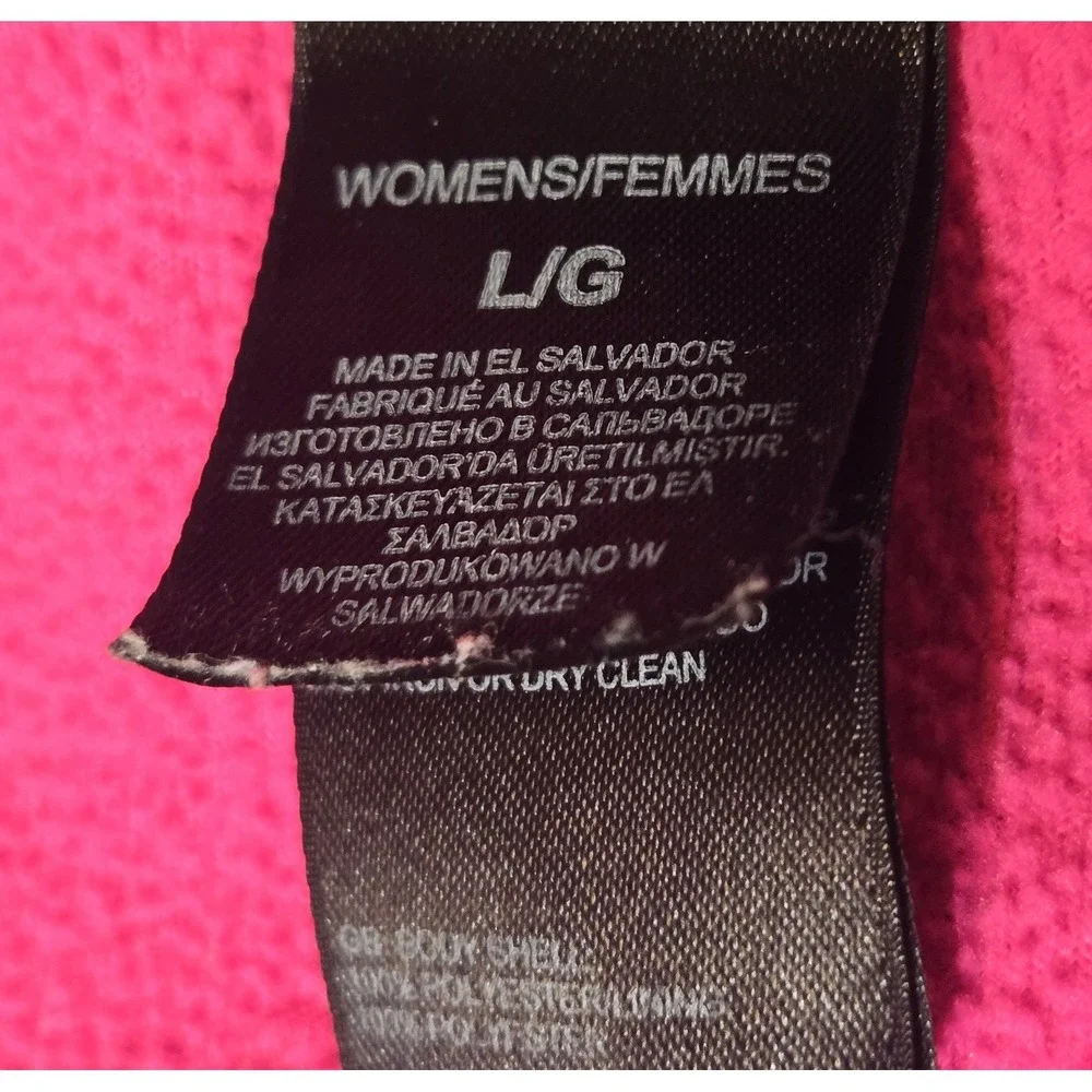 The North Face Womens Large Pink/Grey Fleece Full Zip Jacket Outdoor Cozy Logo - Picture 4 of 9